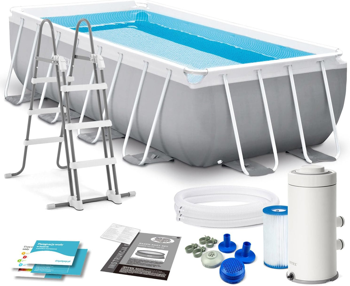 Intex piscina, Intex 4M X 2M X 1M Prism Frame Rectangular Pool Set