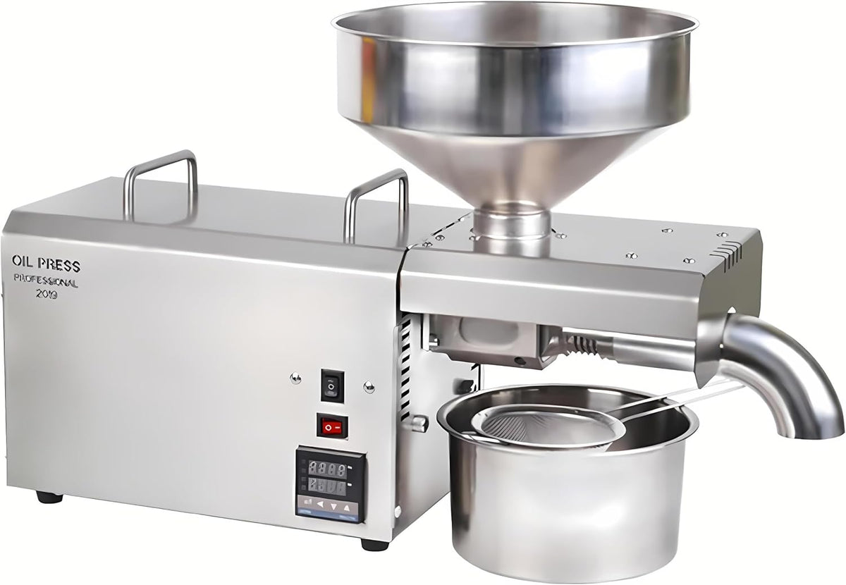 Exprimidores eléctricos, 820 W, regulable, Lissontine, Prensa De Aceite Eléctrica Trituradora De Aceitunas 820 W, Máquina Para Exprimir El Aceite