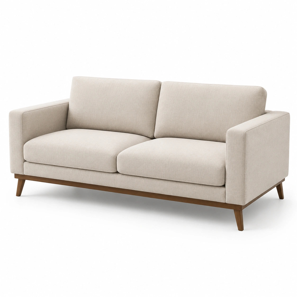Sofá de 2 plazas en tela y madera 180x85x75 cm