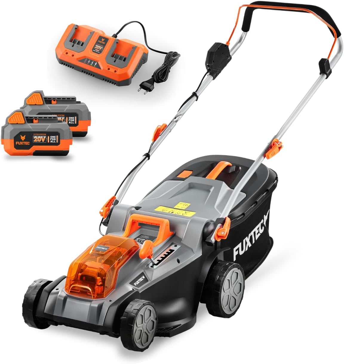 Cortacéspedes rotativos E2RM43, 43cm, 40V, regulable, inalámbrico, FUXTEC, Sin Cables