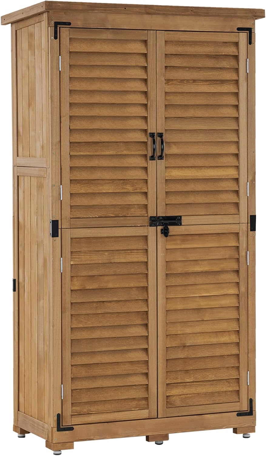 armario, 87X47X160 cm, madera, para el jardín, M MCombo