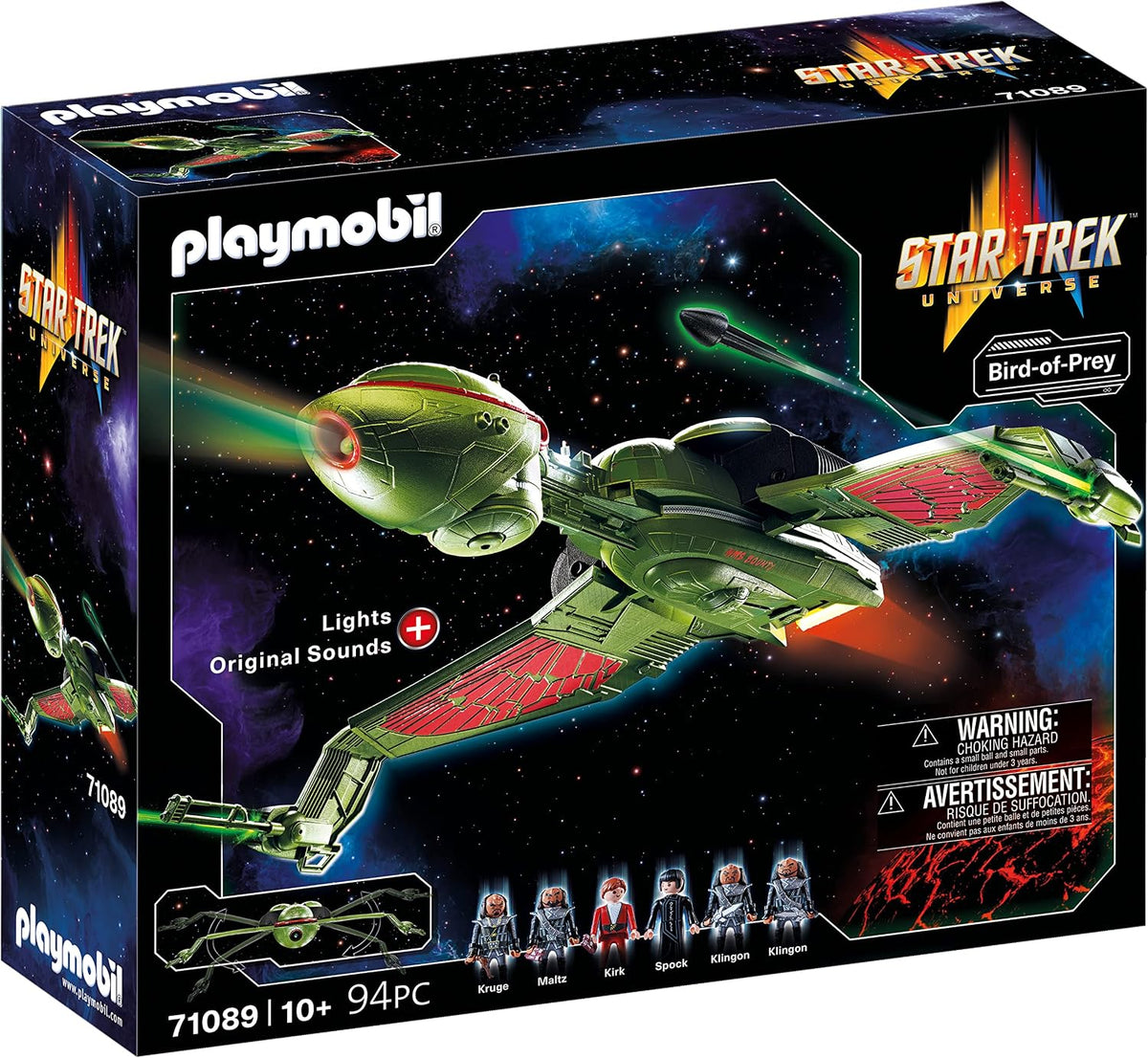 Conjuntos, 58 × 73 × 33,5 cm, PLAYMOBIL, PLAYMOBIL 71089 Star Trek - Klingon Bird-of-Prey, Nave klingon con Efectos de Luz