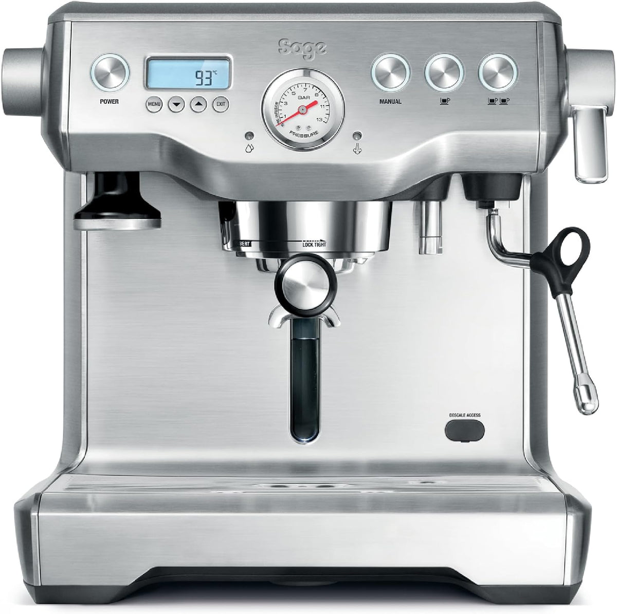 cafetera, 58 mm, acero inoxidable, Sage, Cafetera Express con Doble