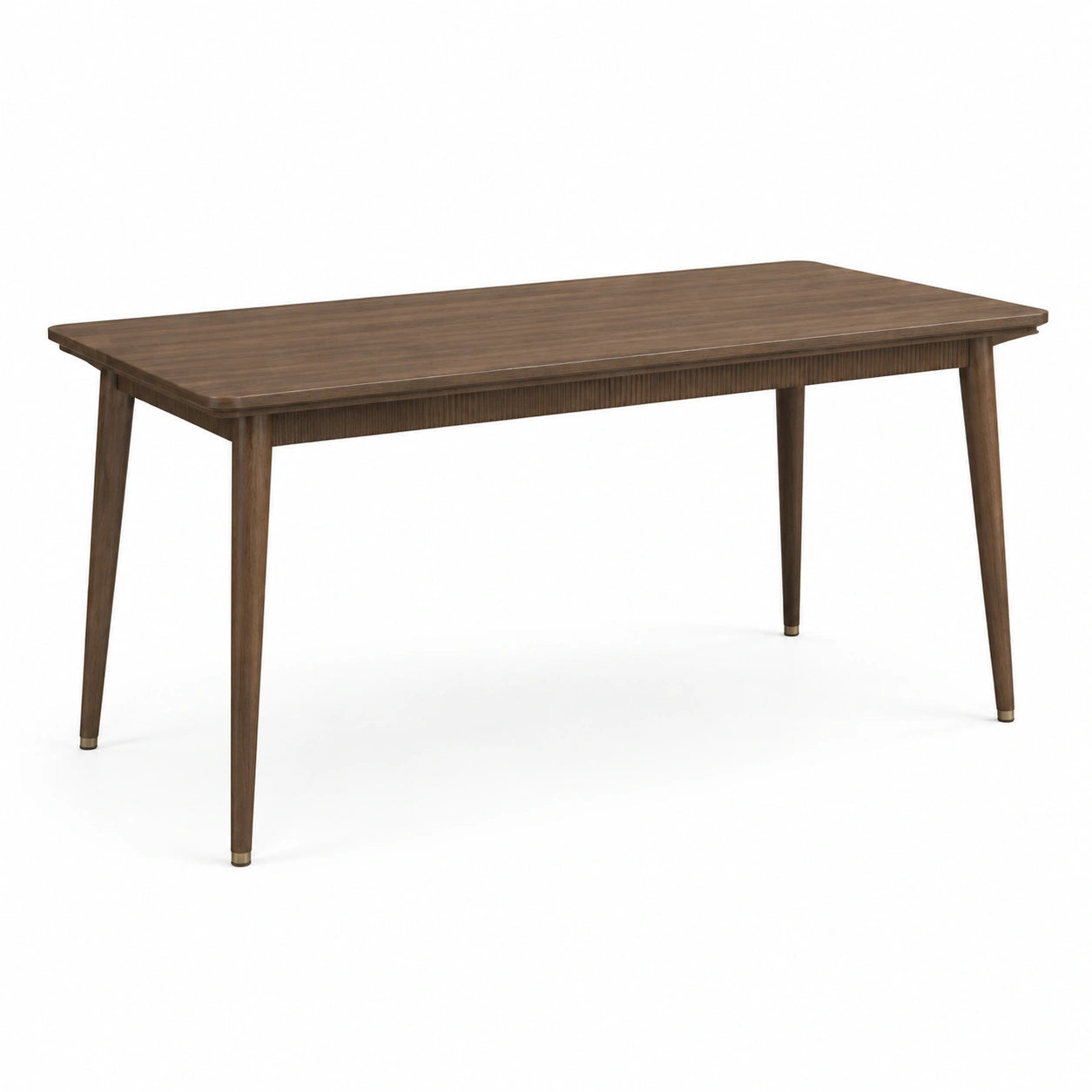 Mesa de comedor de madera de nogal marrón 140x80x75 cm