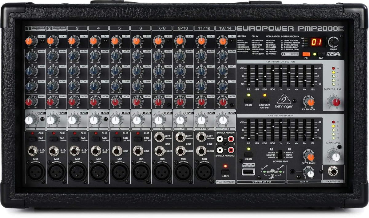 mesa, Behringer, Pmp2000D - de mezclas
