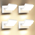 Apliques de exterior IP65, 4 unidades, 60W, con iluminación LED, ledmo