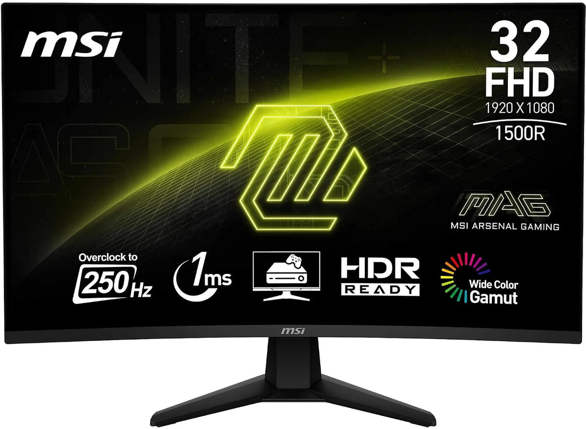 Monitores, negro, MSI, MSI Monitor Gaming mag 32C6X, 1920x1080 (FHD), 31.5', 16:9, Curve 1500R