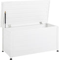 Beliani Arcones para patio, 123 × 60 cm, aluminio, blanco, para el jardín