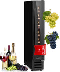 KLARSTEIN Bodegas de vino independientes, 20 L, vidrio, Nevera para Vinos con 1 Zona de Refrigeración, Vinoteca Capacidad 7 Botellas