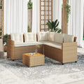 sofá, 175 × 80 × 75 cm, beige, para el jardín, para la terraza, Faroom