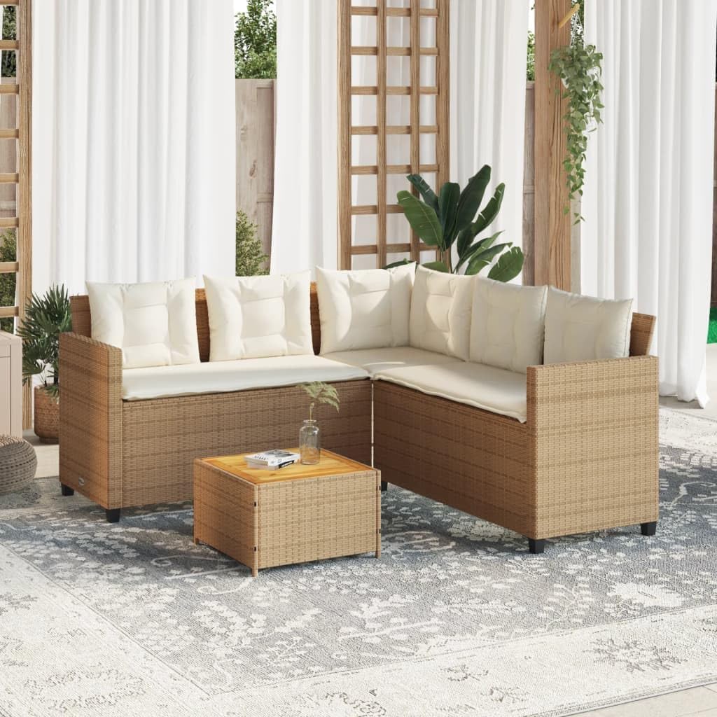 sofá, 175 × 80 × 75 cm, beige, para el jardín, para la terraza, Faroom