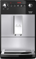 cafetera F230-101, 20 cm, plata, Melitta, Cafetera Automática con Molinillo Silencioso, 15 Bares