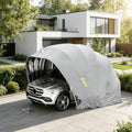 Cocheras, plegable, acero inoxidable, WPPTNSFY, Garaje Plegable Móvil con Cerradura, para Patios