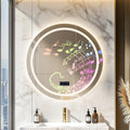 Espejos de aumento de pared, 80 cm, con iluminación LED, regulable, LUVODI