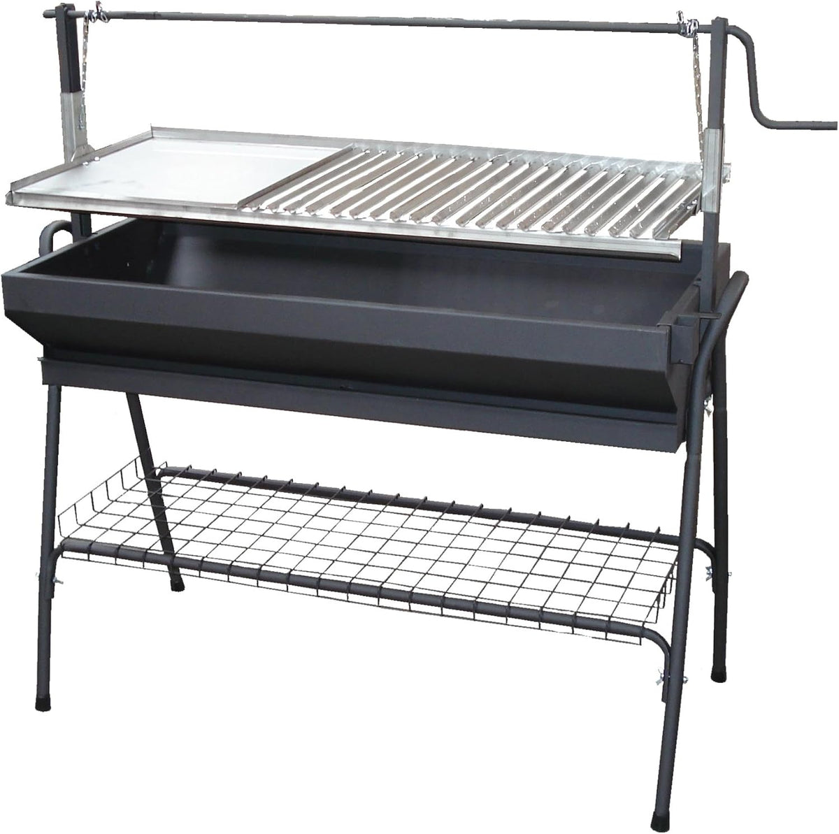 barbacoa, 60 × 50 × 115 cm, acero, IMEX EL ZORRO