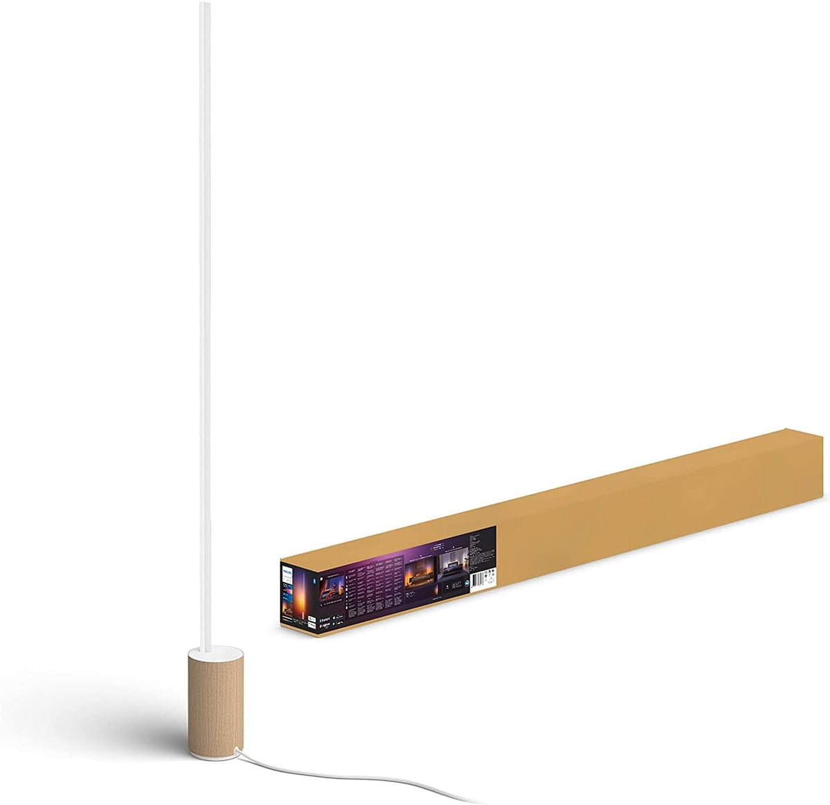Philips Lámparas de pie, con iluminación LED, blanco, para el dormitorio