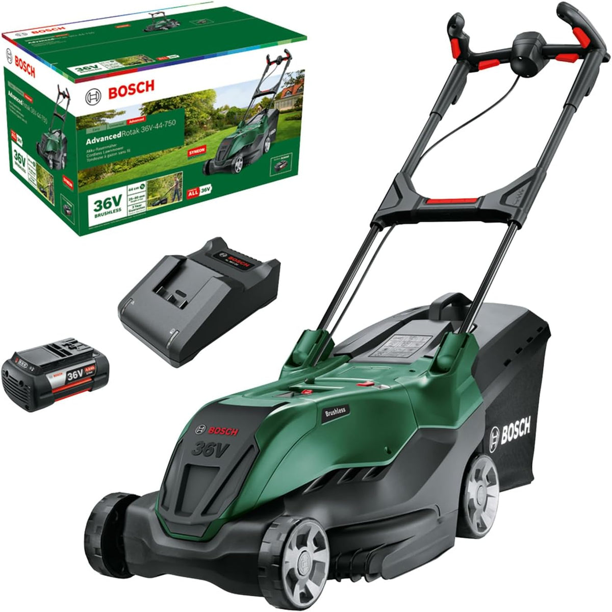 Bosch Cortacéspedes rotativos, 44 cm, 36V, inalámbrico