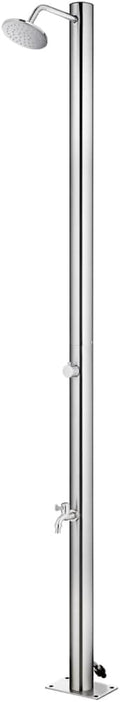vidaXL piscina, 215 cm, acero inoxidable, para el jardín