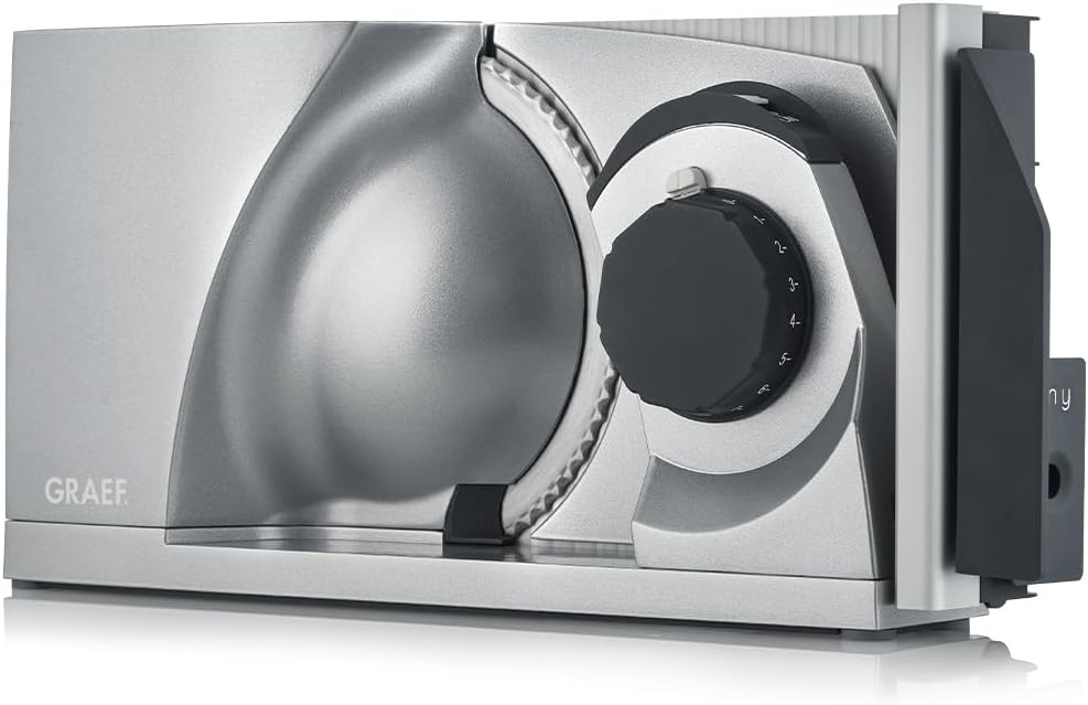 Cortafiambres MT1000, 170 mm, 170 W, plegable, plata, GRAEF., cuchilla Ø170 mm, corte 0-15 mm