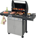 barbacoa, 144 × 66 × 147 cm, 9.6 kW, 2.3 kW, 11.9 kW, acero inoxidable, CAMPINGAZ