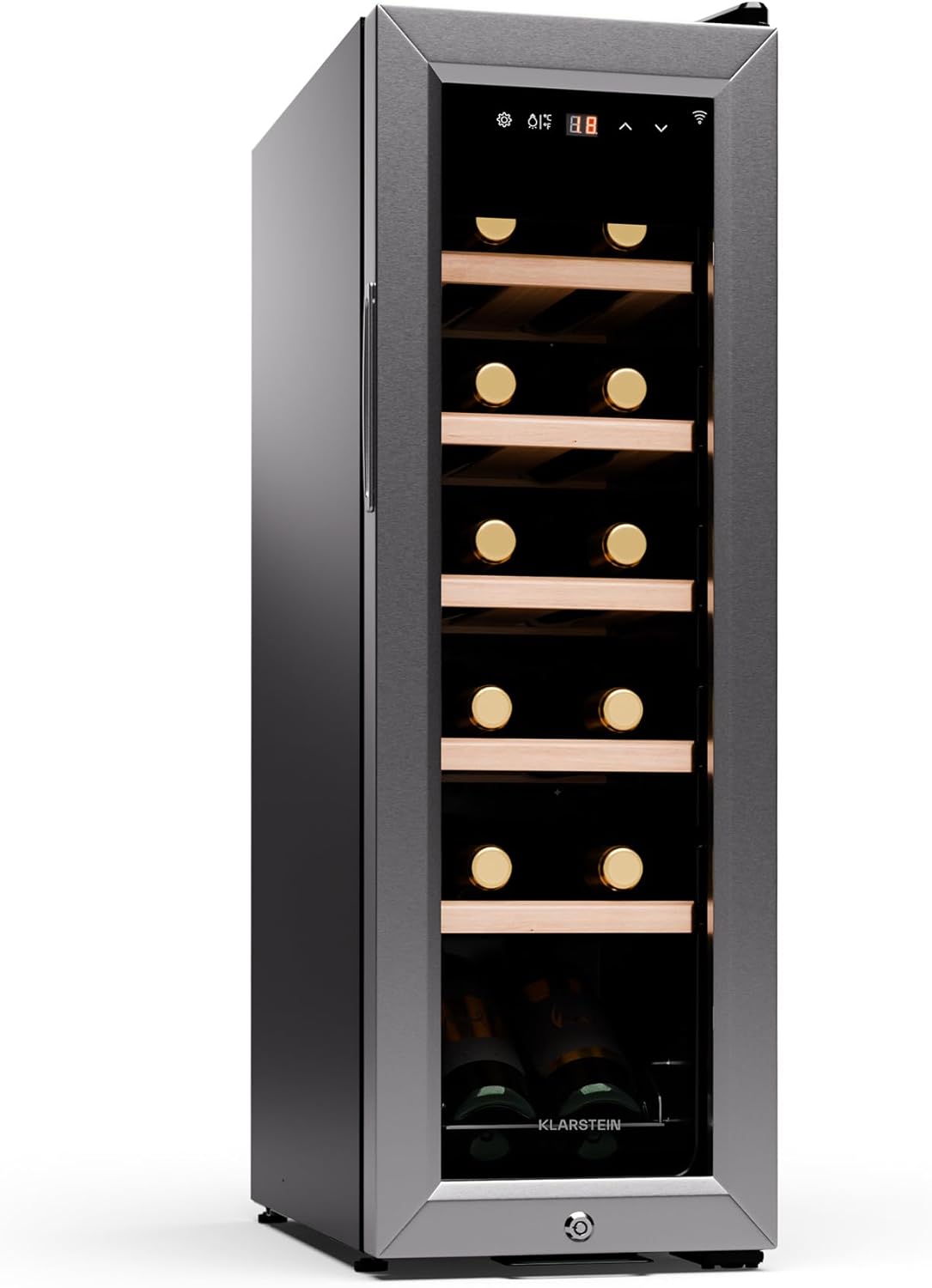 KLARSTEIN Enfriadores de botellas, 18°C, vidrio, KLARSTEIN Vinoteca para Vinos, Proseco y Cervezas 5-18°C