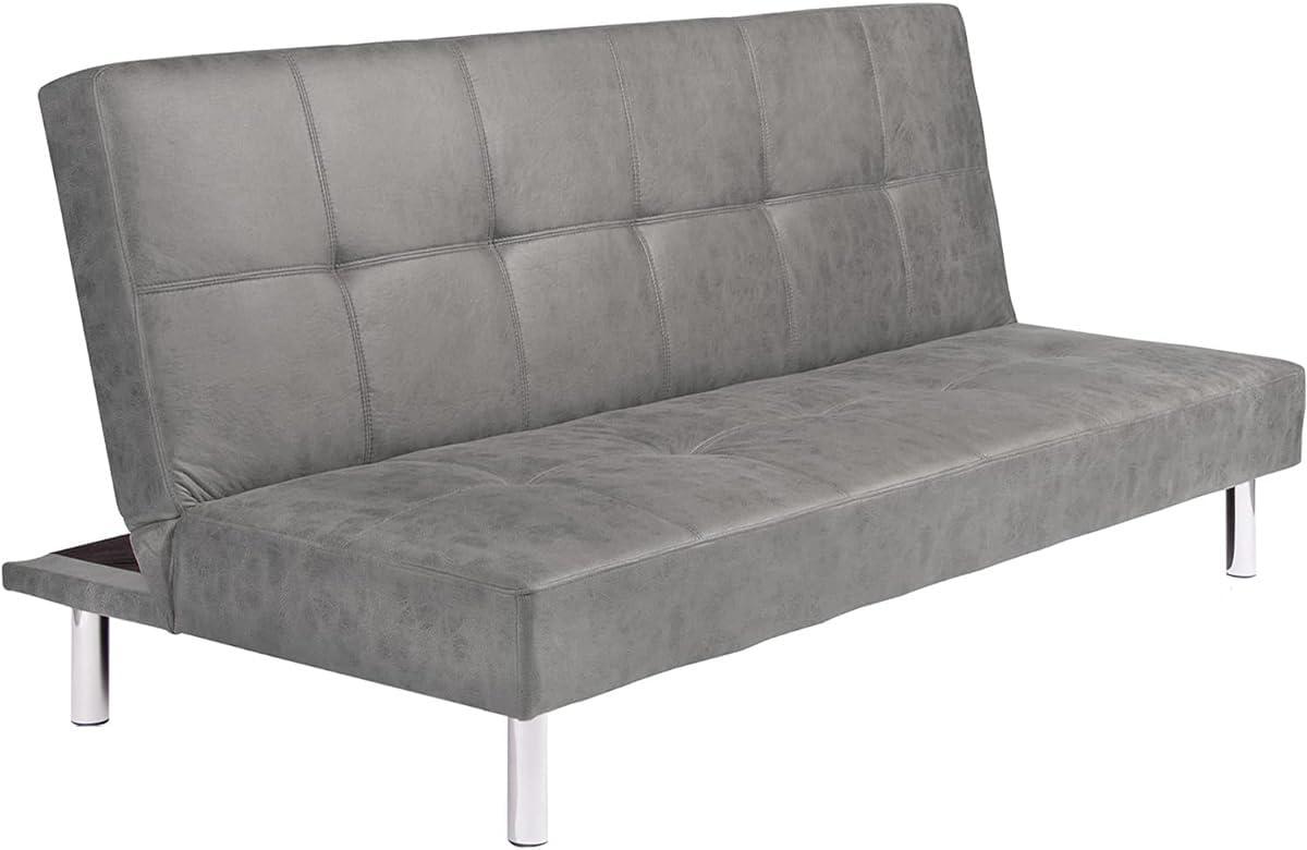 sofá, 188cm, gris, mattfy, mattfy - Sofá Cama Clic Clac Tipo Libro de 3 Plazas Modelo Milos