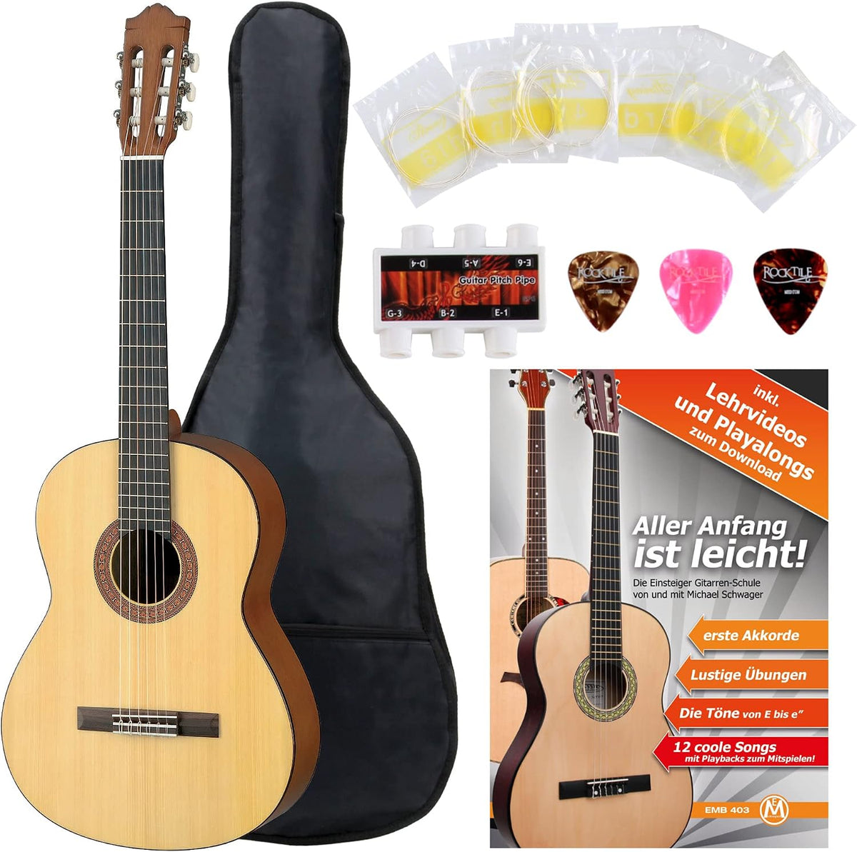 Guitarras clásicas C40, YAMAHA, Yamaha C40 M Guitarra clásica de estudio (Incluida funda)