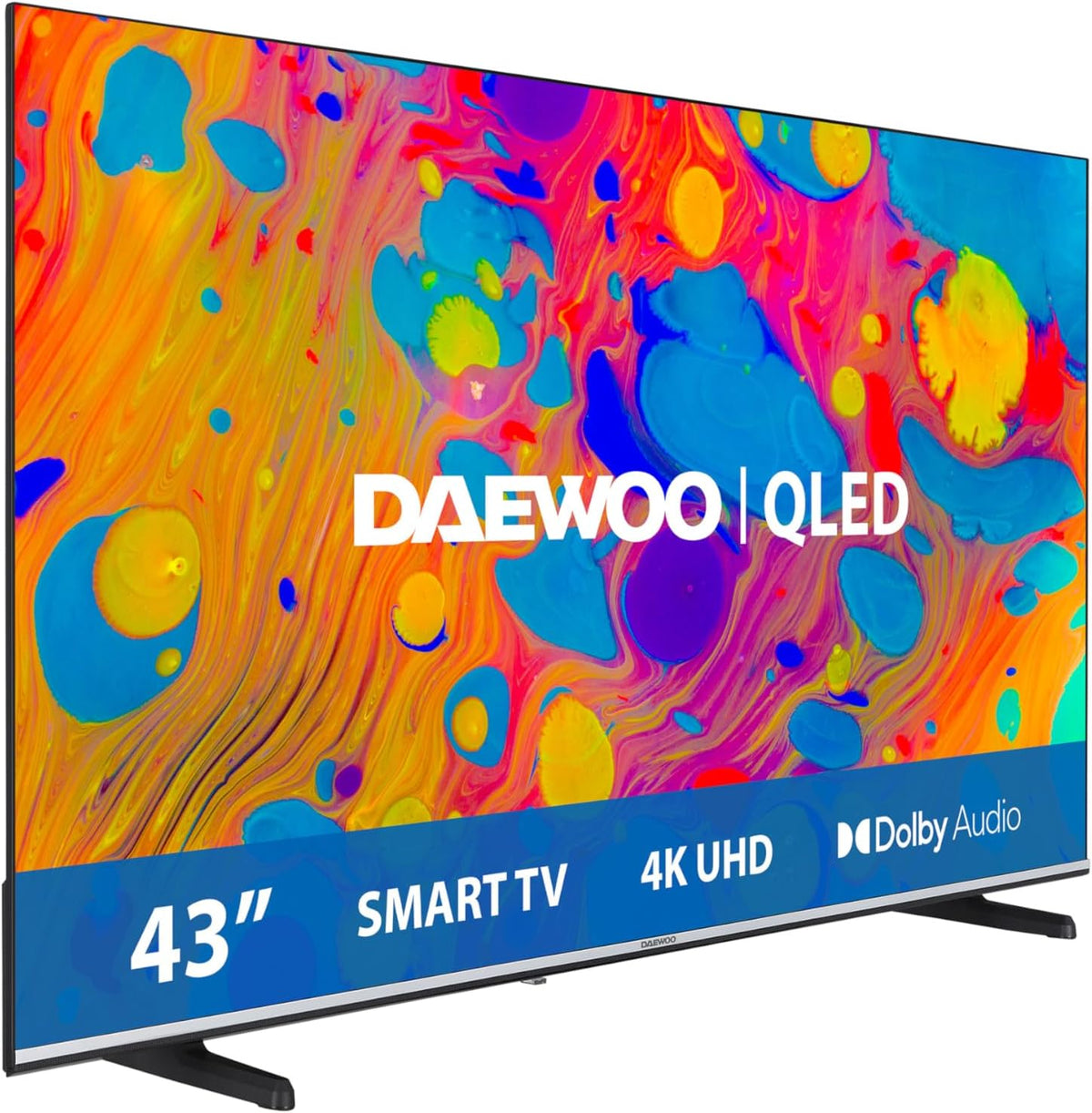 Smart TV, control inteligente, Daewoo, Daewoo 43DM55QV QLED Smart TV 43 Pulgadas 4K Ultra HD HDR, Televisor con Dolby Vision & Dolby Atmos