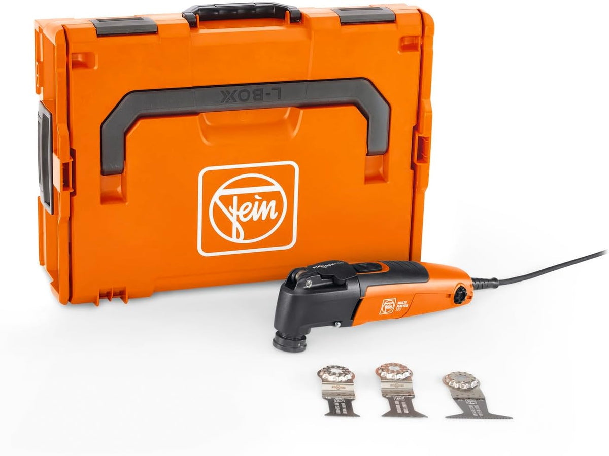 herramienta, 35 mm, FEIN, FEIN Multimaster MM 300 Plus Start, MultiTool con 3 hojas de sierra E-Cut