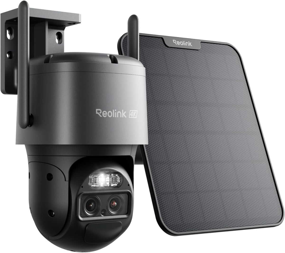 Cámaras en domo, Reolink, Reolink 4K PTZ Cámara Vigilancia Exterior Solar, 8MP Doble Lente Zoom 8X