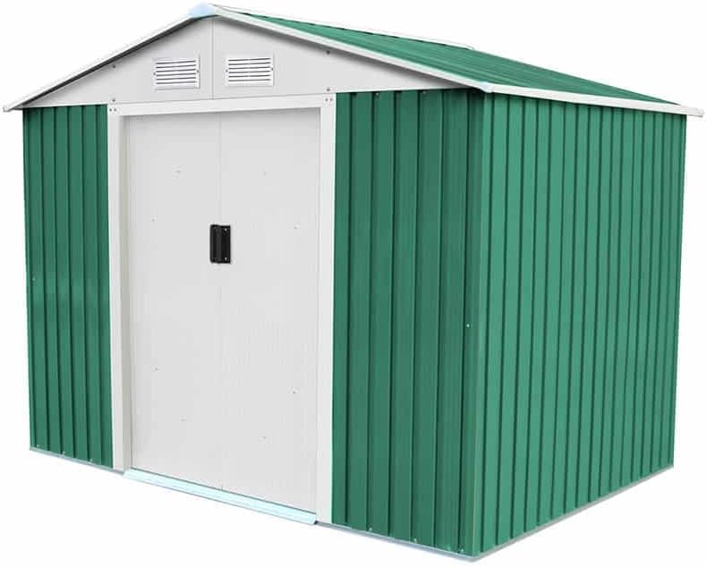 Cobertizos de almacenamiento KIS12767, 181 × 261 × 198 cm, acero, verde, Gardiun