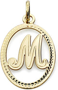 Colgantes, 21mm, Inmaculada Romero IR, Colgante oro 18k inicial letra M 21mm. 7466