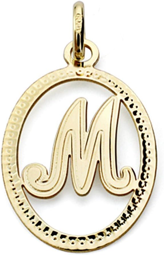 Colgantes, 21mm, Inmaculada Romero IR, Colgante oro 18k inicial letra M 21mm. 7466