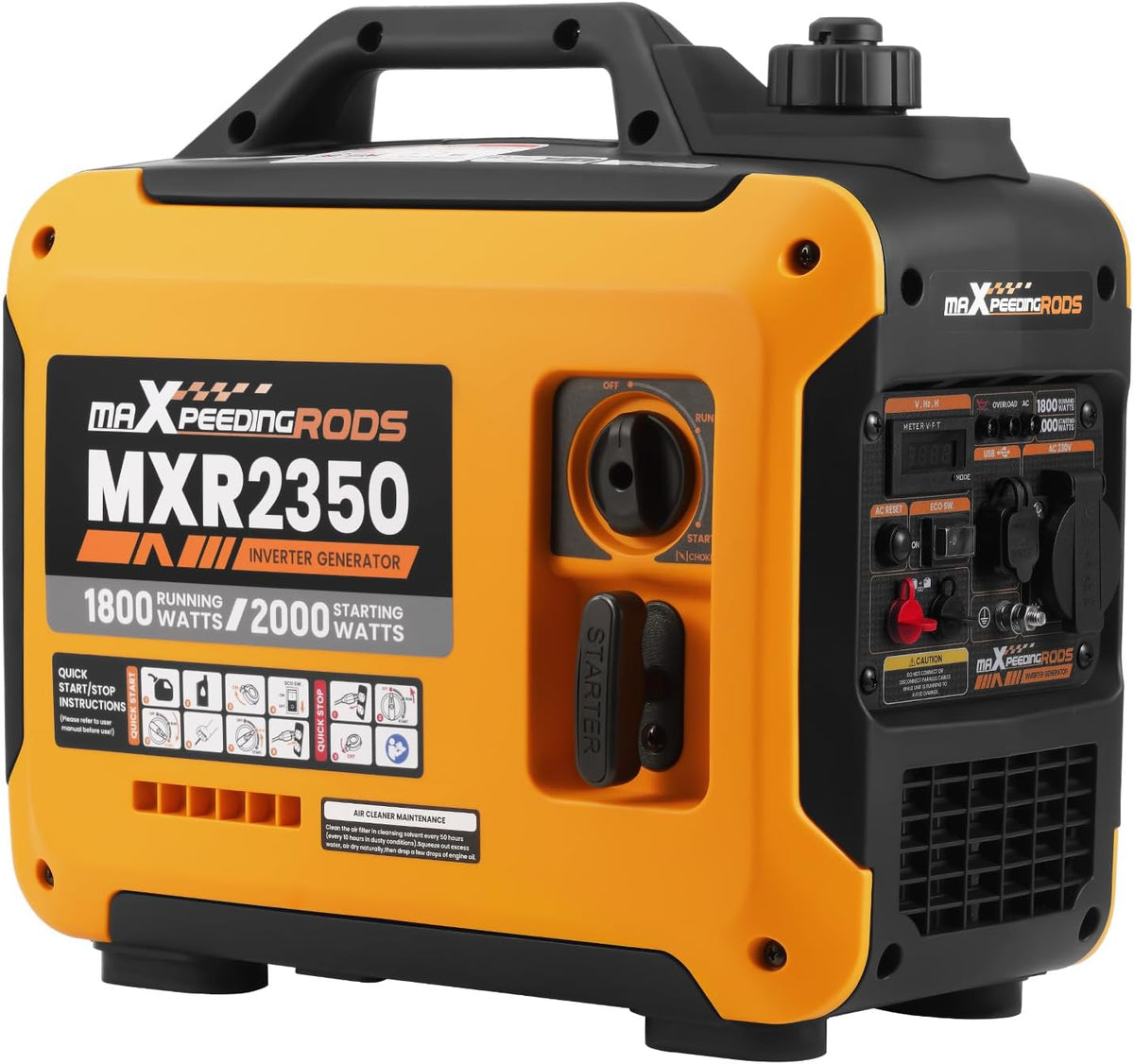 Generadores, 2000W, 230V, maXpeedingrods, Pantalla Digital para Camping Autocaravan