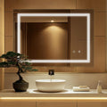 Espejos de aumento de pared, 80 × 100 cm, SaniteModar, SaniteModar Espejo Baño con Luz 80x100 cm