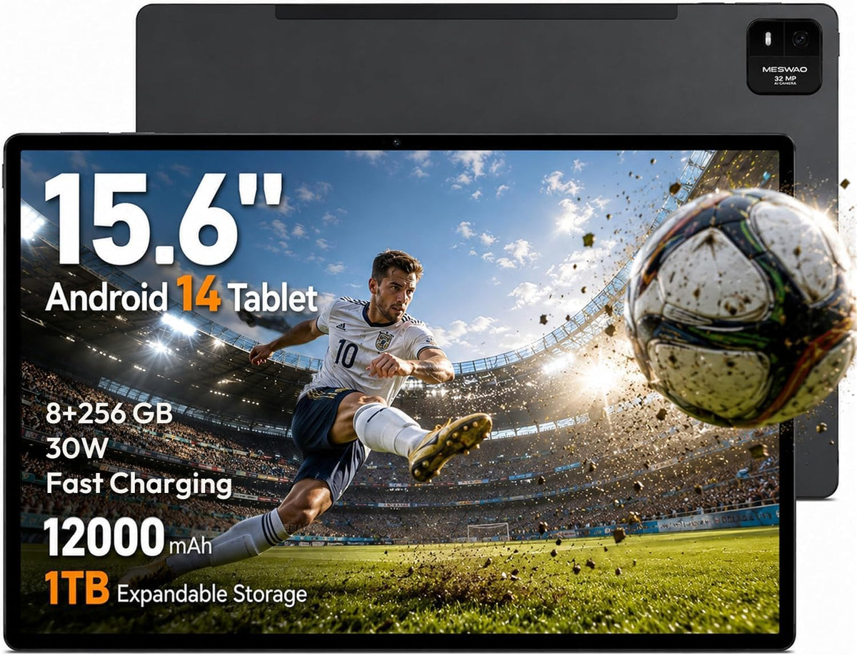 Tablets G99, 30 W, azamp, Helio G99 Octa-Core, Tableta de 15, 6 Pulgadas, Tableta Grande con Cargador rápido de 30 W, 12000 mAh, Cámara de 32 MP