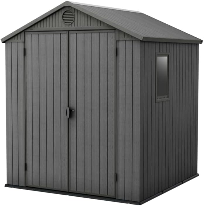 Cobertizos de almacenamiento, madera, para el jardín, Keter, Keter Caseta Jardin Exterior Resina Darwin 6x6
