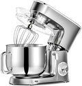 batidora, 1500 W, Amasadora automática de 1500 W, 10 velocidades, con accesorios de seguridad para hornear sin esfuerzo.