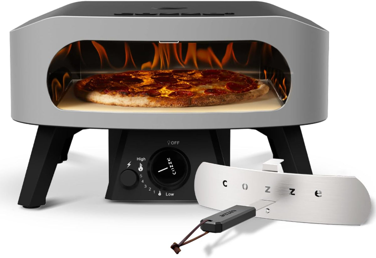 horno para pizza, 34,5 × 34,5 cm, cozze, 30 mbar, con piedra de cordierita