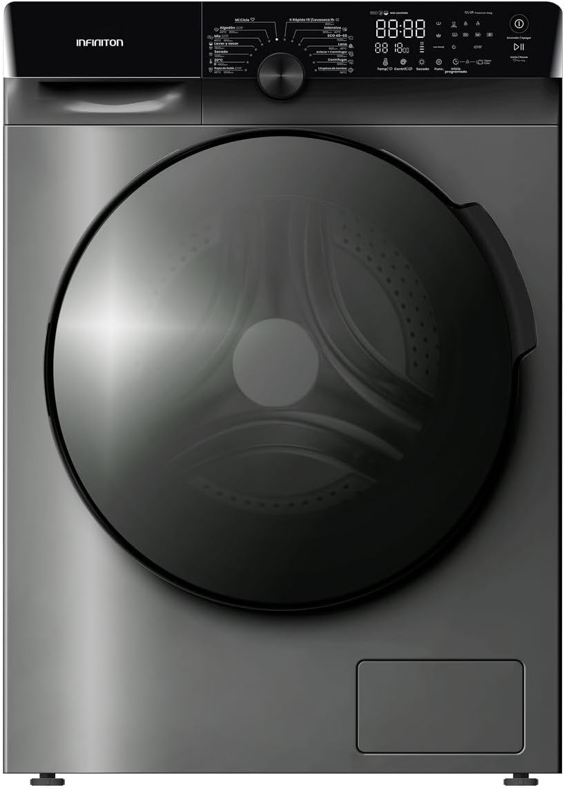 lavadora WSD-K0A7D5DK, 85 × 59,5 × 56,5 cm, 10 kg, 7 kg, 80 dB, INFINITON ELECTRONICS, 10 kg Lavado, 7 kg Secado, 14 Programas, 1500 RPM