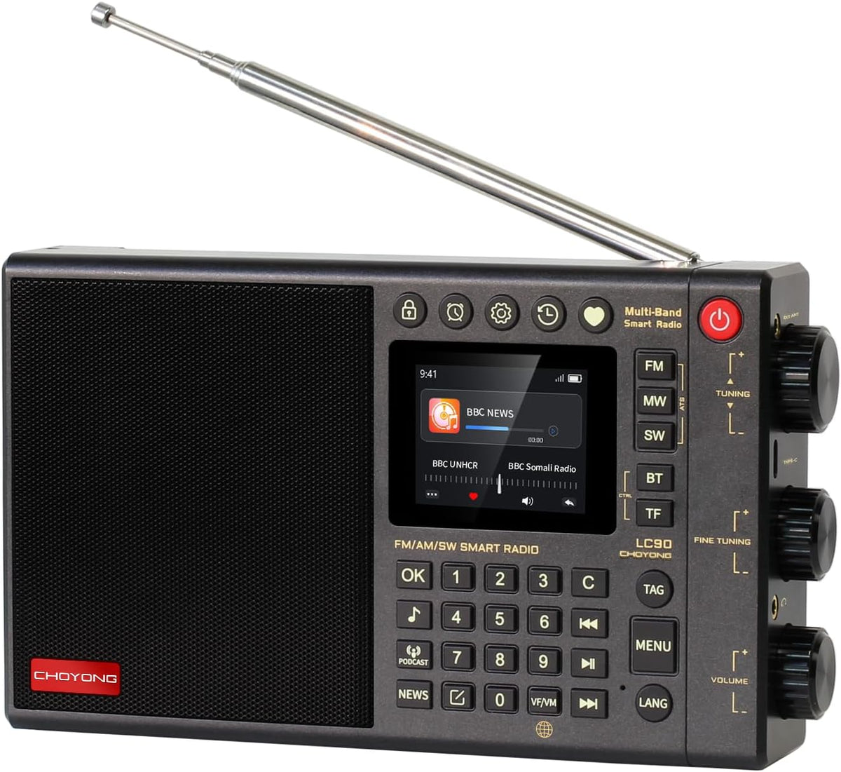 Radios de internet LC90, con WiFi, CHOYONG, receptor de onda larga y corta con SSB