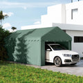 Outsunny Cocheras, 6 × 3 m, verde, Carpa Garaje 6x3 m Garaje Exterior para Coche Impermeable