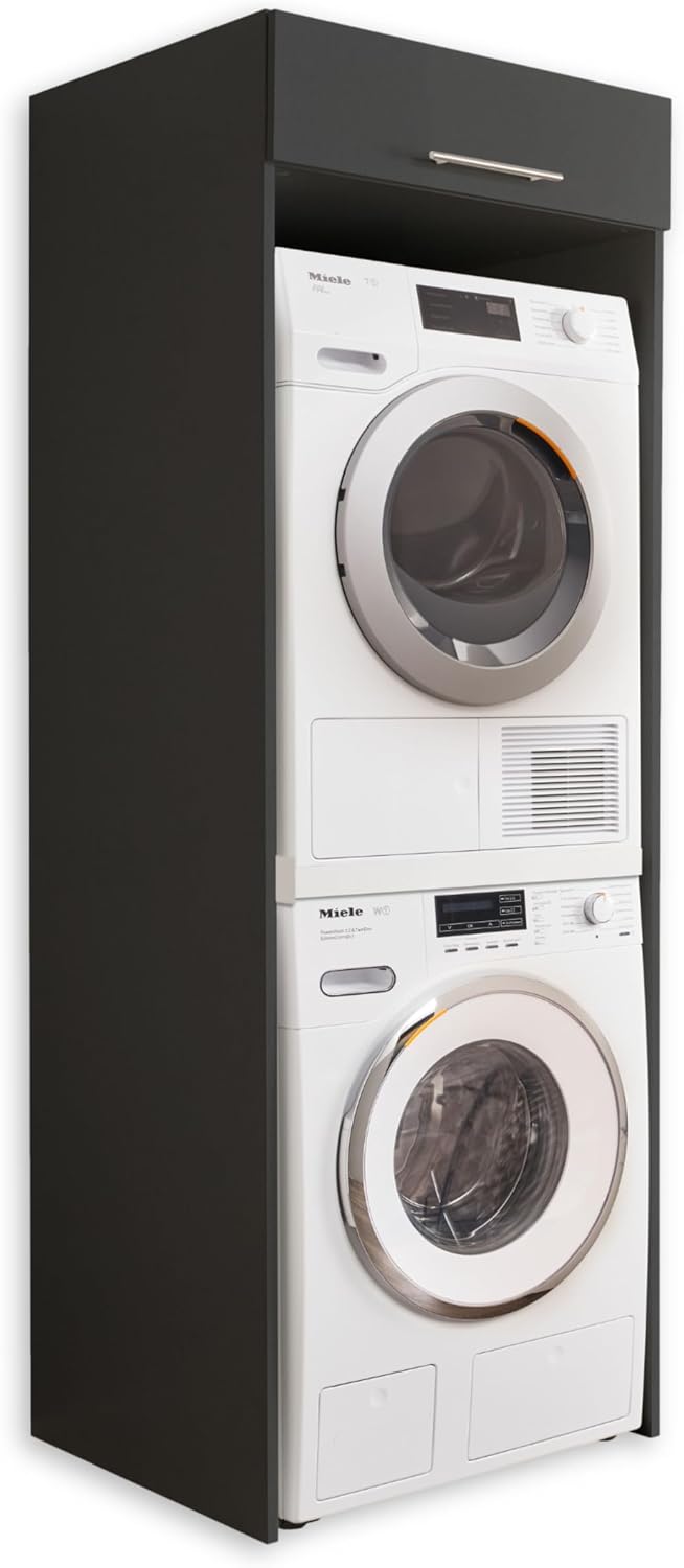 armario, 67,5 × 200 × 67,5 cm, Laundreezy, Laundreezy Armario de Lavadora para Secadora y Lavadora, 5 x 200 x 67, 5 cm (Ancho x Alto x Profundidad)