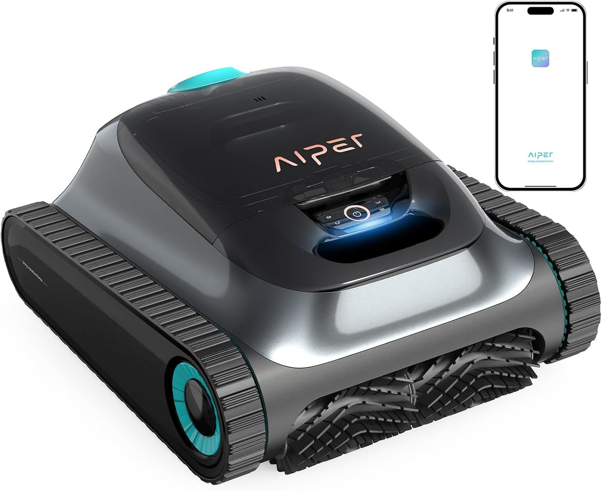 aspirador, 30 cm, inalámbrico, control inteligente, negro, AIPER, AIPER (2026) Scuba S1 Robot Piscina Limpiafondos y Paredes