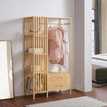 Percheros burro, 185 × 100 × 45 cm, con cajones, con estantes, para la oficina, para el dormitorio, en.casa