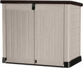 Cobertizos de almacenamiento, 145,5 × 82 × 123 cm, 1200L, beige, para el jardín, Keter, Capacidad 1200L, 5 x 82 x 123 cm