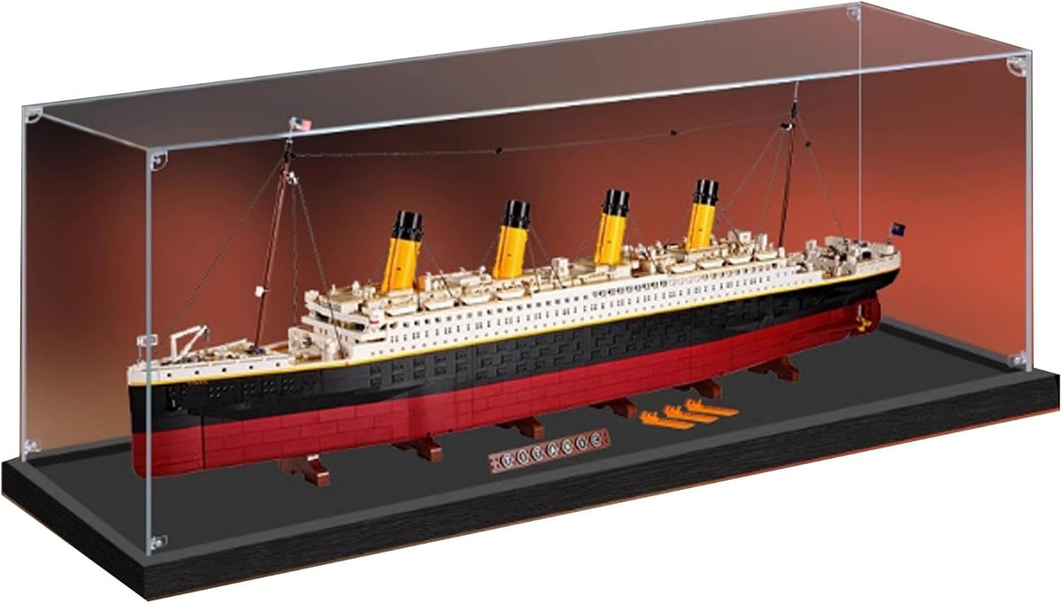 Almacenamiento y accesorios, 140 × 20 × 50 cm, DDXMML, compatible con Lego 10294 Titanic, kit no incluido) (transparente 3 mm)