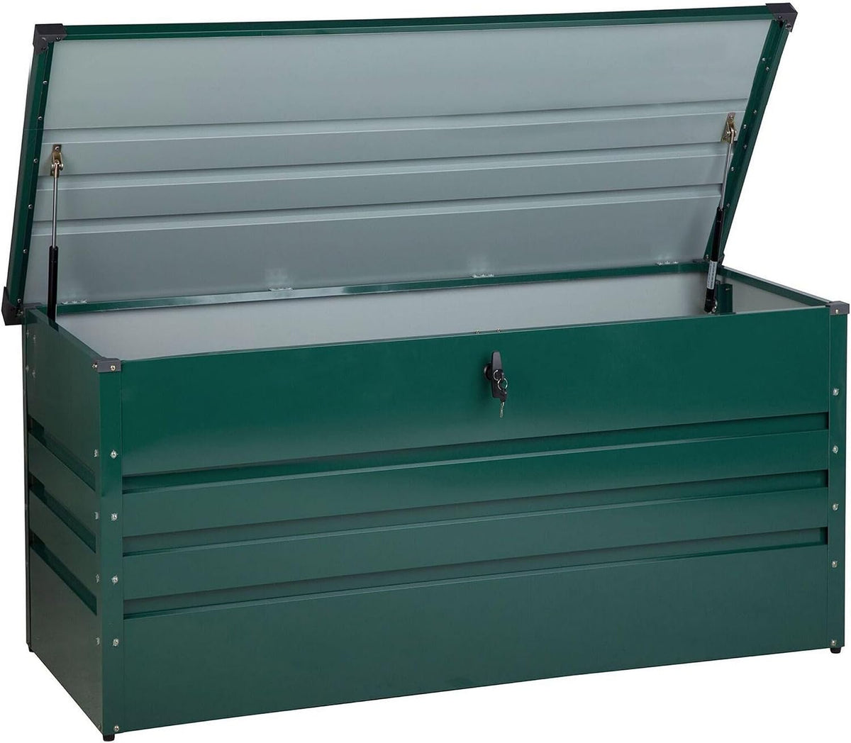 Beliani Arcones para patio, 62 cm, 400L, acero, verde