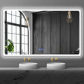Espejos de aumento de pared IP65, 150 × 90cm, con iluminación LED, regulable, vidrio, baklon, Espejo Baño con Luz 150x90cm, 3000K/4500K/6000K