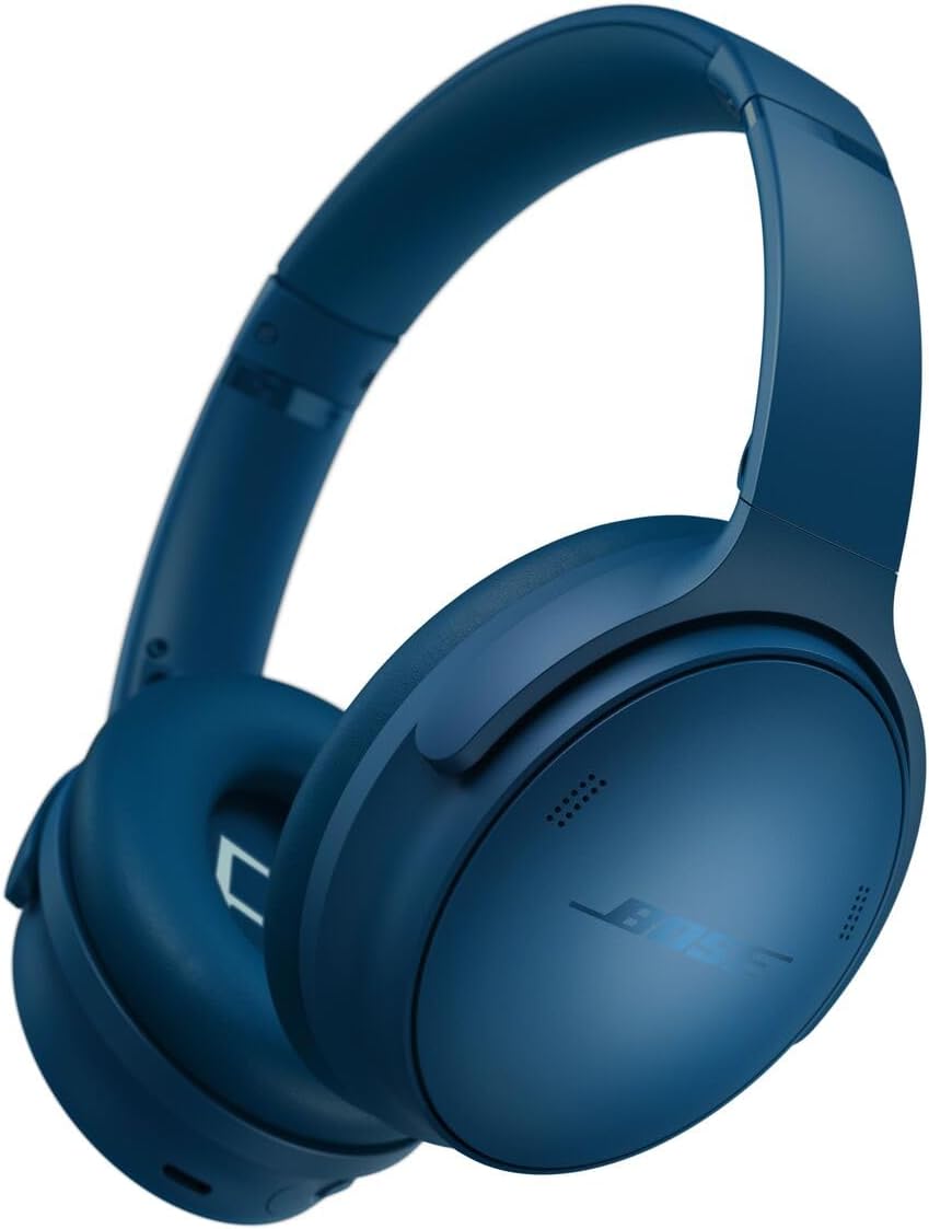 Auriculares circumaurales, inalámbrico, azul, Bose, Auriculares inalámbricos con cancelación de Ruido, micrófono y Cable con hasta 24h de autonomía